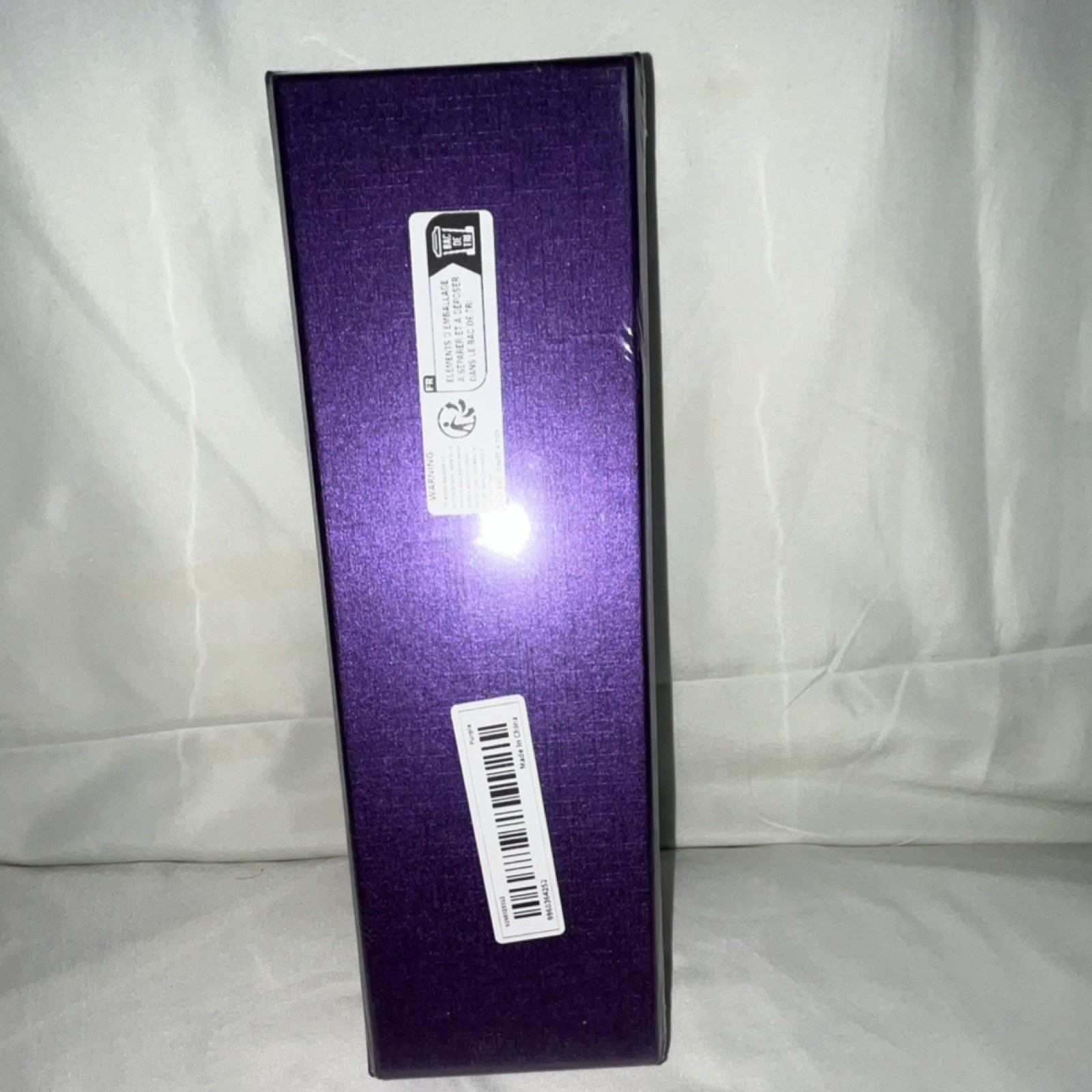 Purple Rose Artificial Flower Bouquet with Bear Gift Arrangement in Box