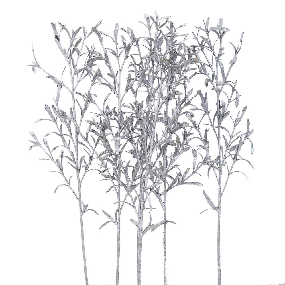 Package of 6 Artificial Rosemary and Clear Diamond 16″ Floral Sprays