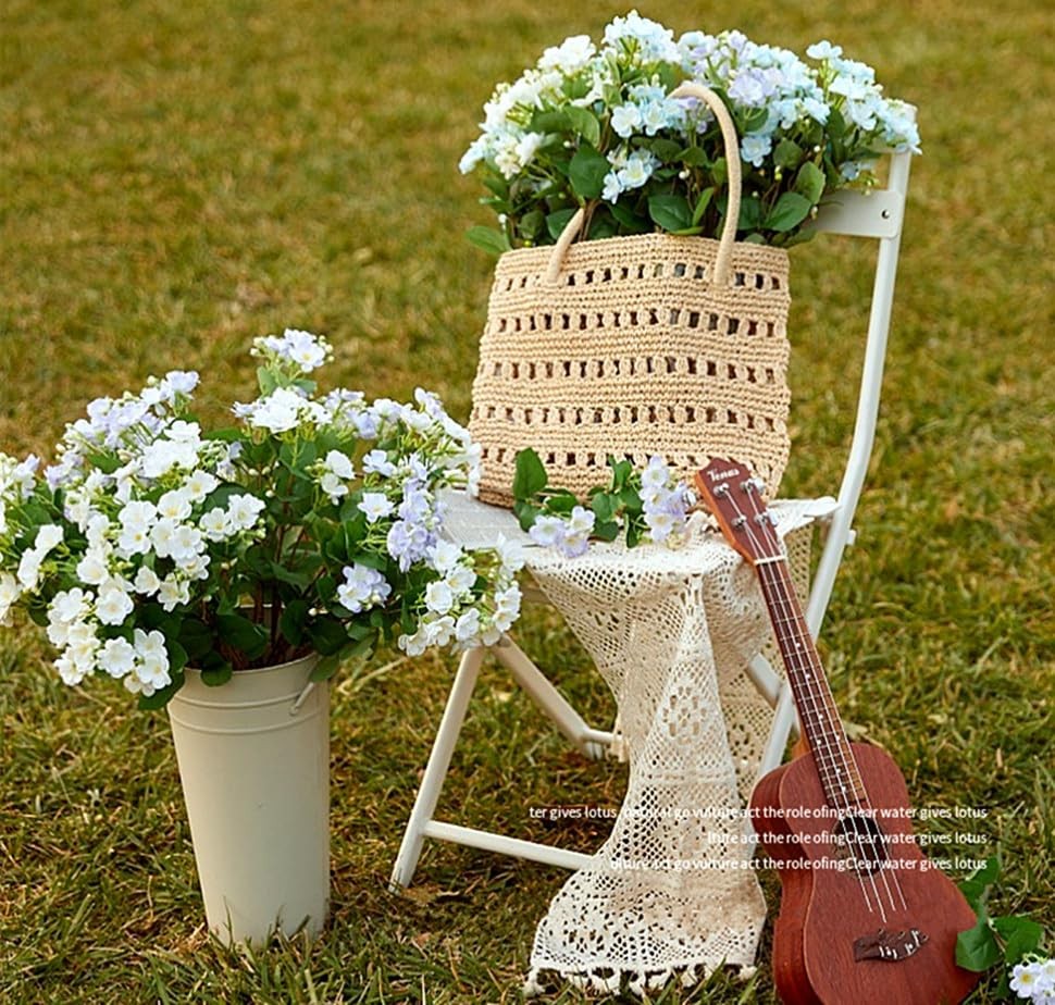 10Pack Artificial Jasmine Flowers Silk White Gardenia Wildflowers Spray for H…