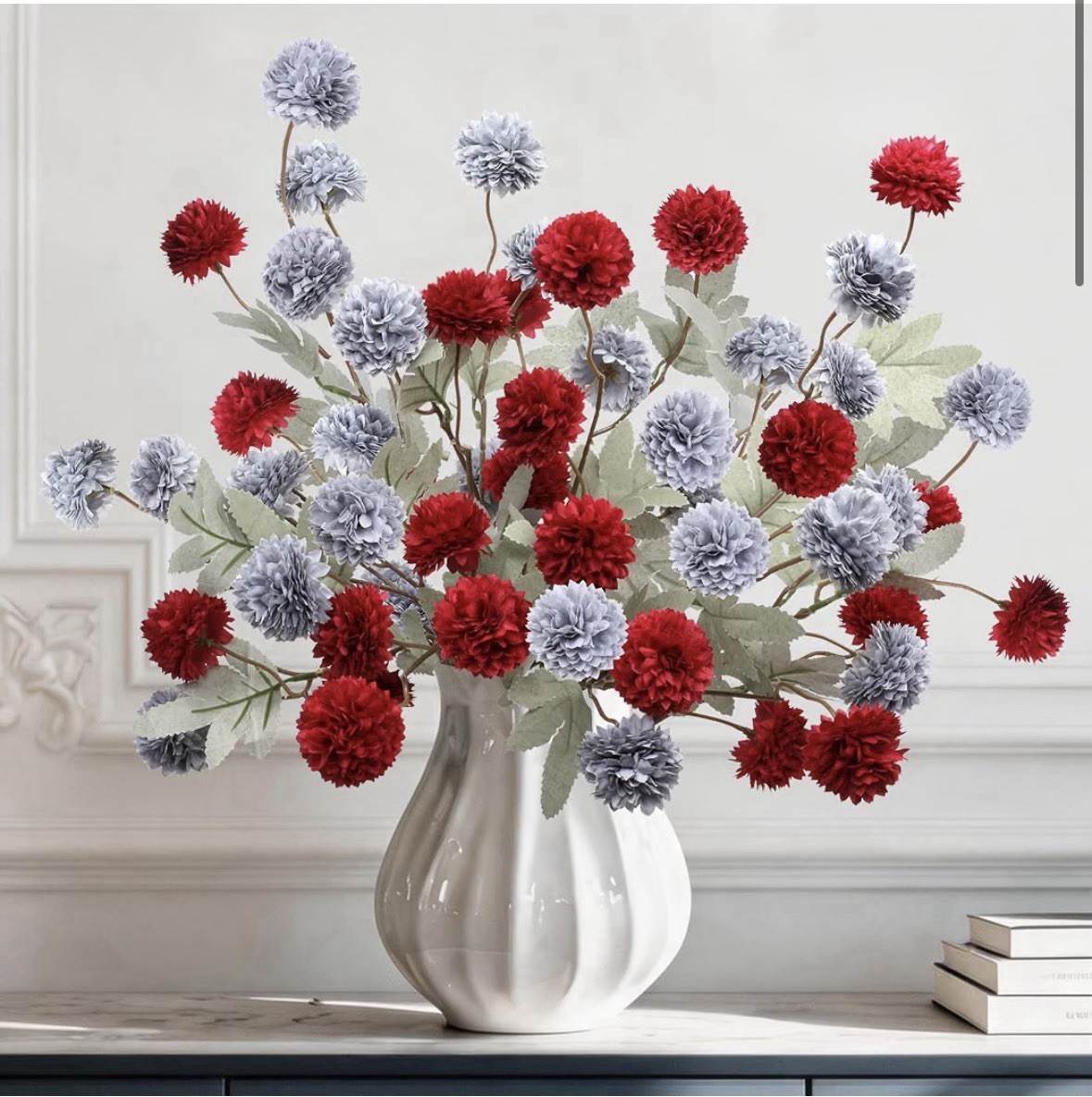 Artificial Mums Flowers for Outdoors Bundles UV Resistant Fake Plastic Color