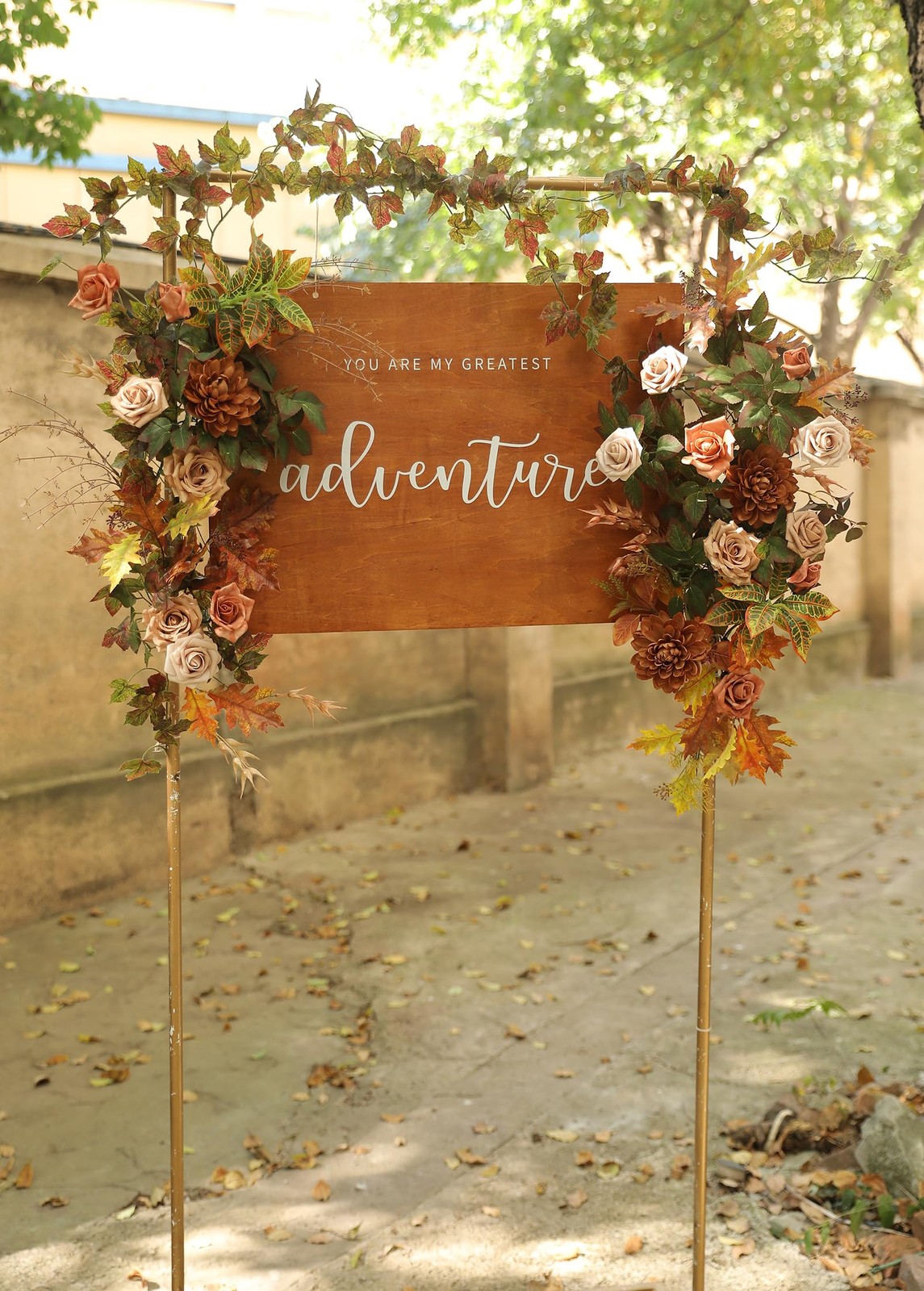 Artificial Flowers Combo Box Set Dusty Coffee Color Flower Leaf with Stems for D
