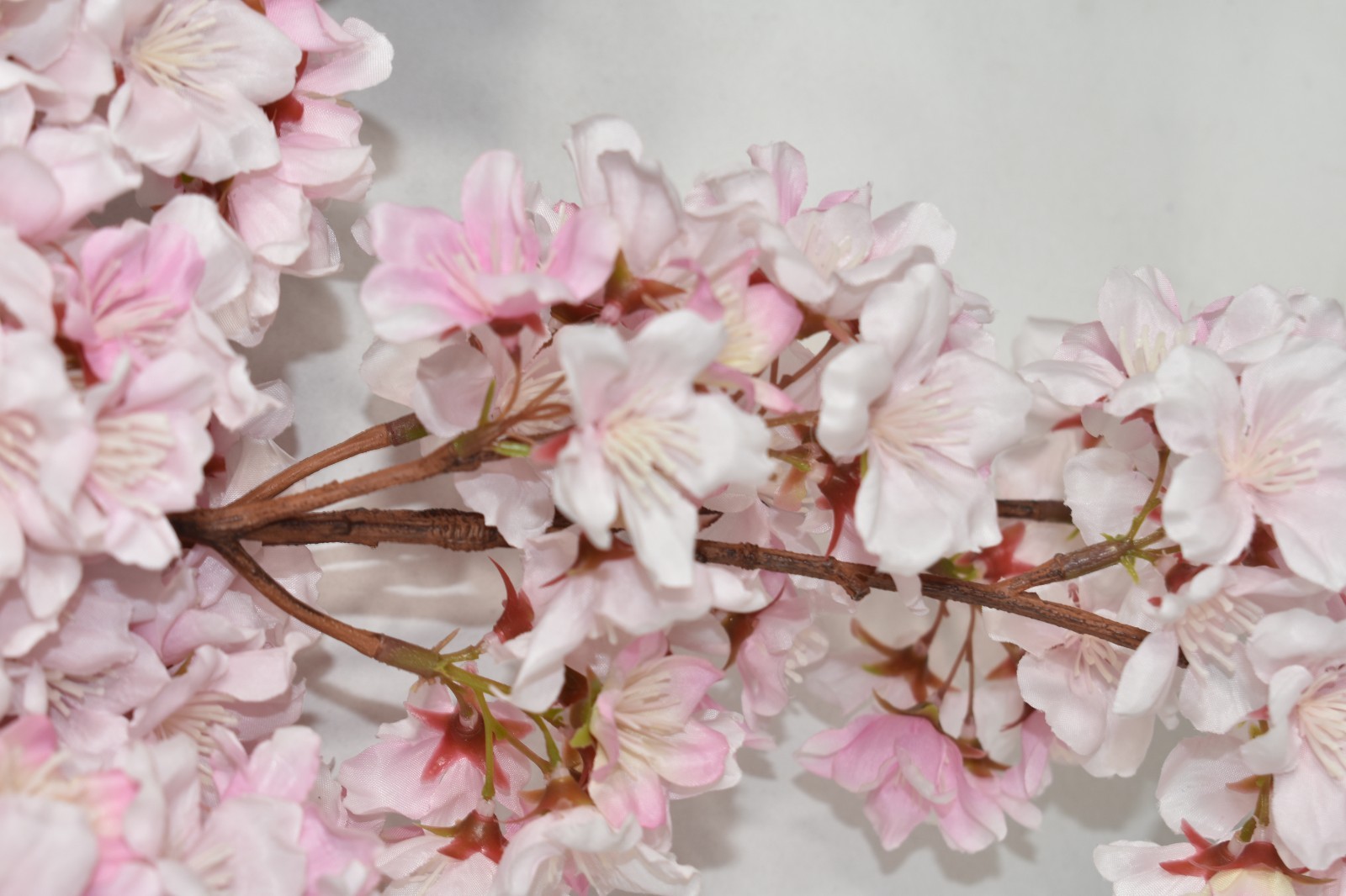 Pottery Barn Faux Pink Cherry Blossom Bundle Artificial Flowers 3 Stems 36″ NWOT