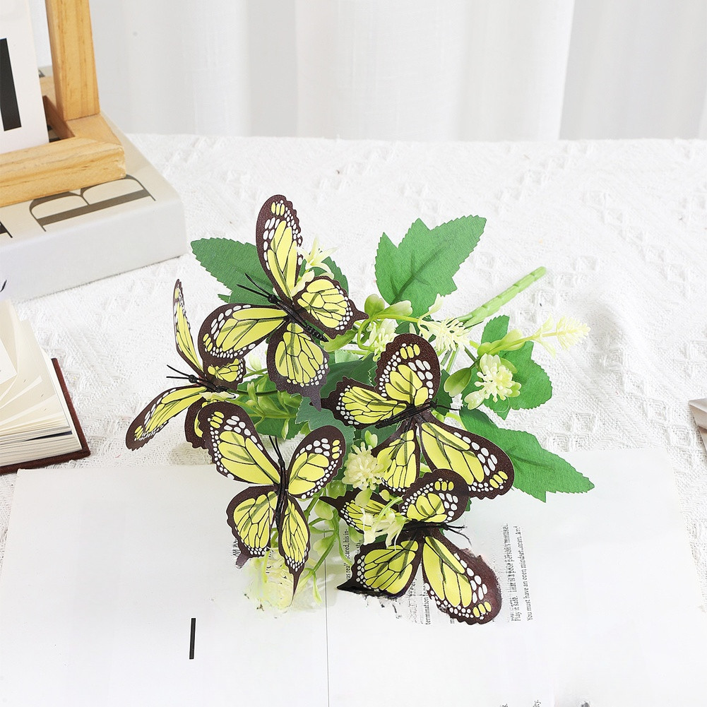 Lightweight Artificial Butterfly Orchid Bouquet for Wedding Centerpiece