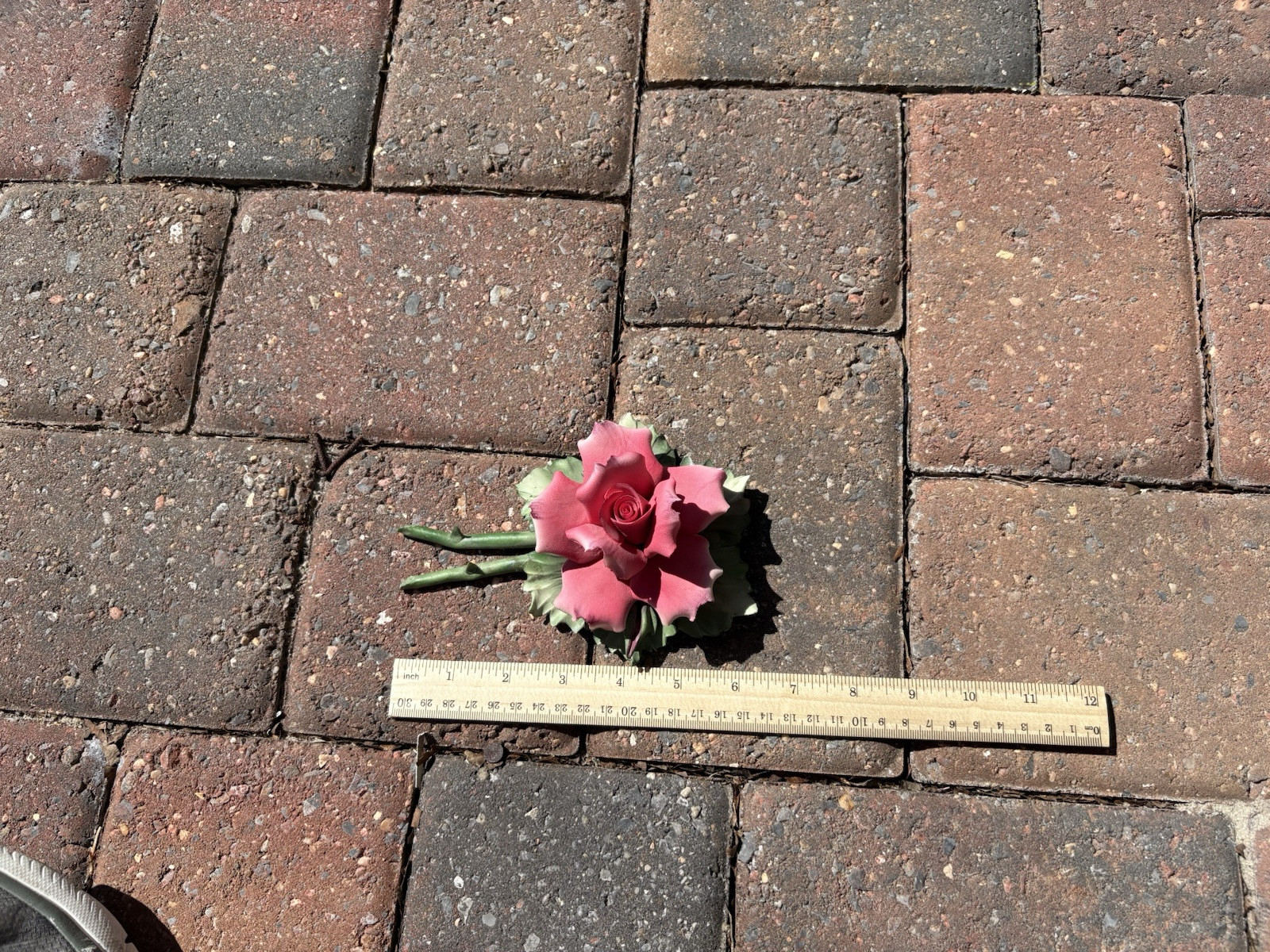 Beautiful Pink Capidomonte Rose Made In Italy