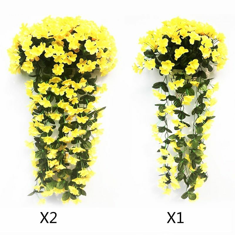 70cm Artificial Flower Lobelia Violet Hanging Wedding Garland Decor Silk