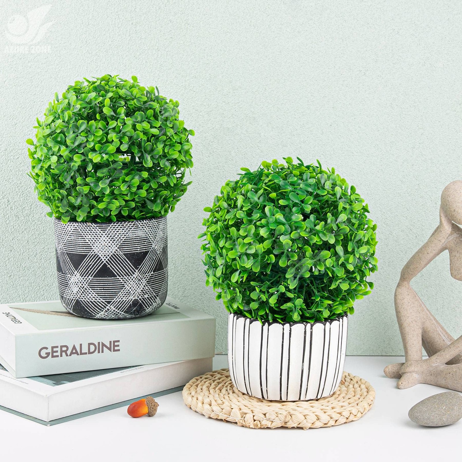 Artificial Plant Topiary Ball Decorative Balls Wedding Home Decor 2 PCS