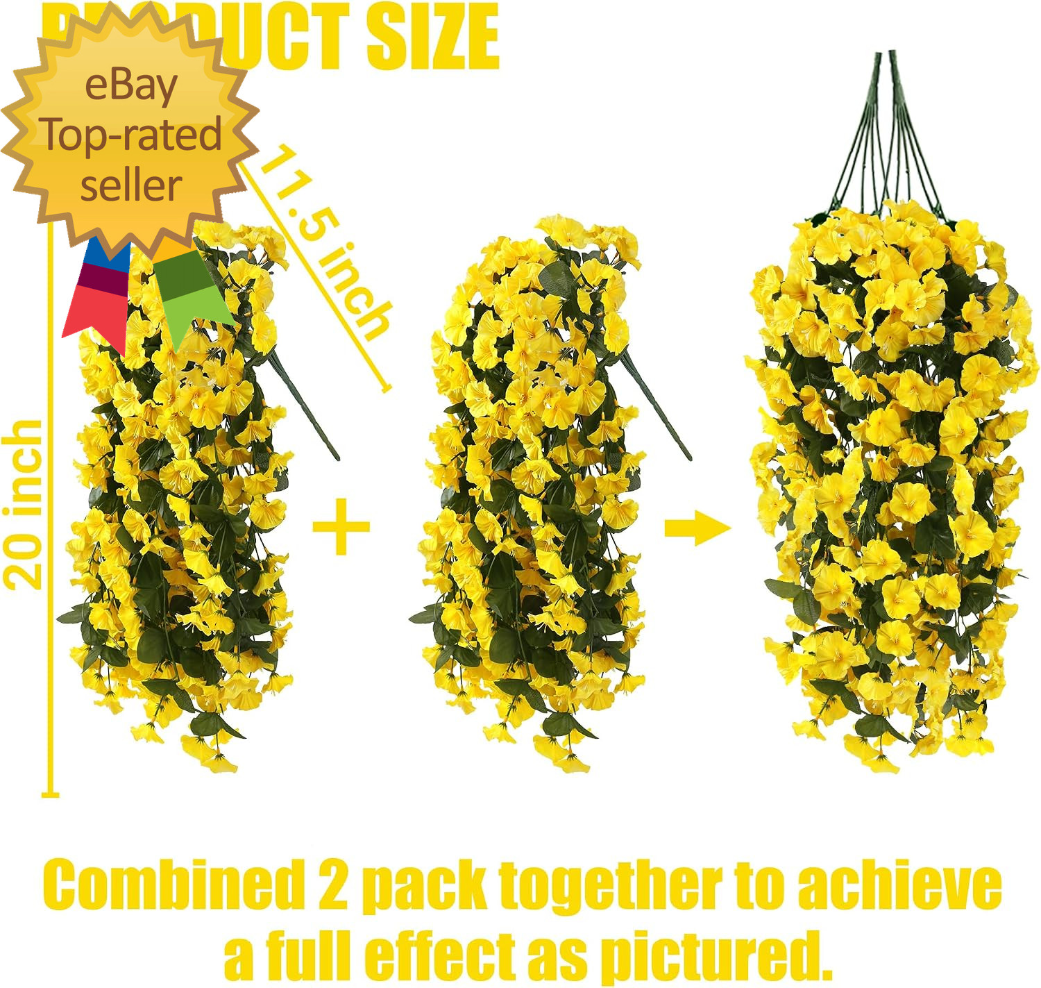 Artificial Fake Hanging Flowers Plants for Outdoor outside Spring Summer