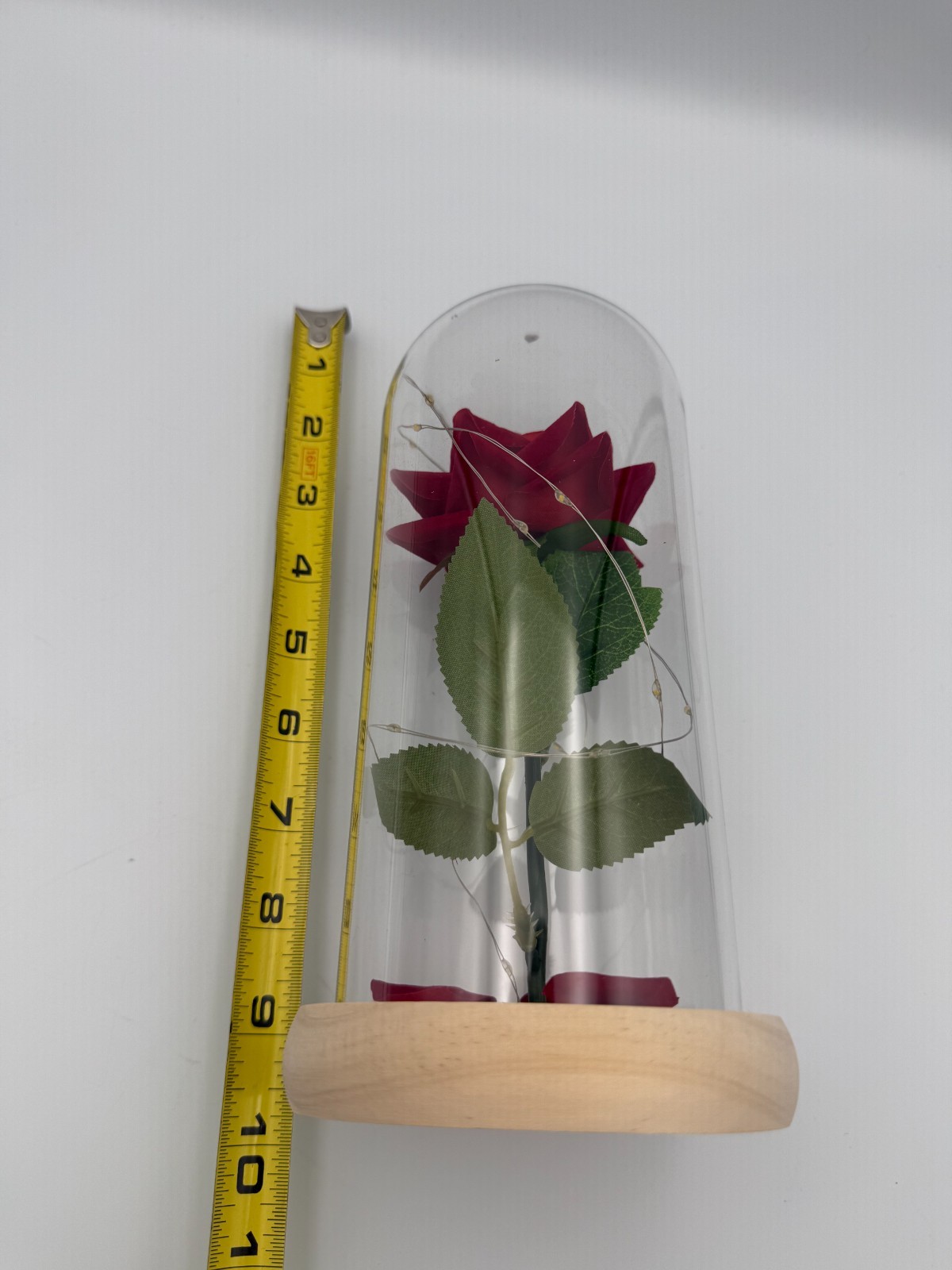 Dependable Industries Red Rose In Glass Dome LED Light Up Gift