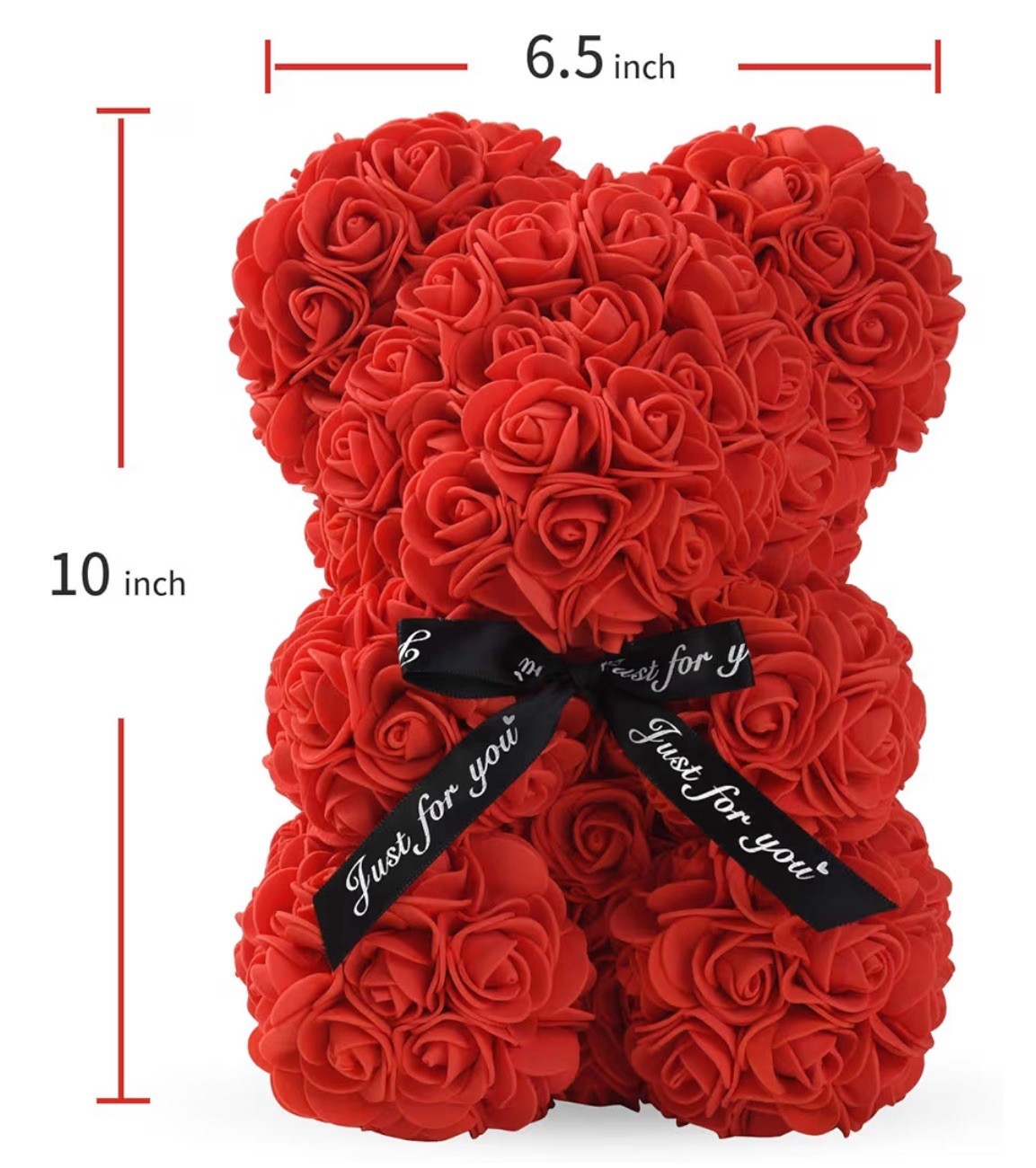 Artificial Teddy Rose Flower Bear with Box Romantic Valentines Day Gift Gir