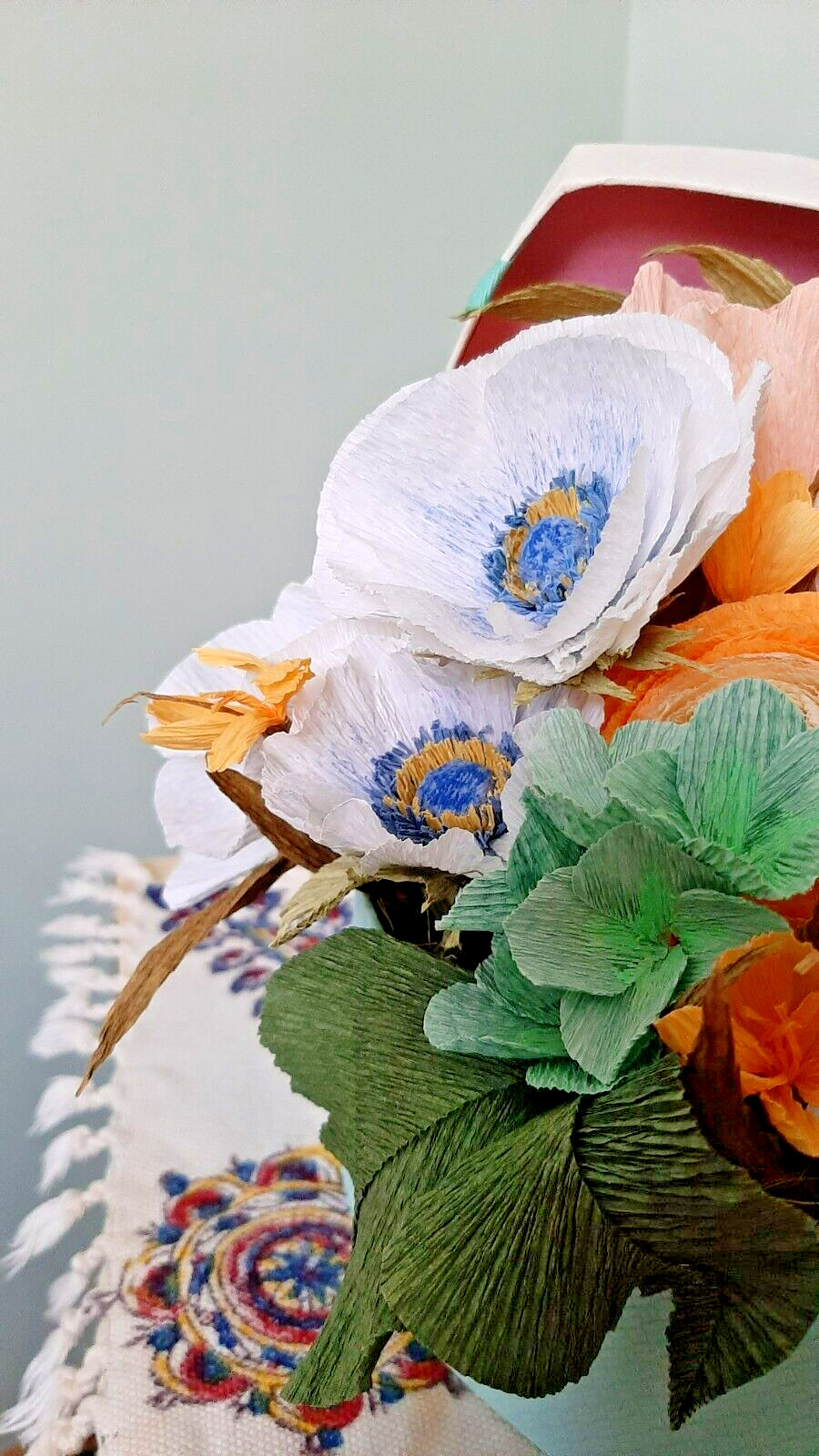 Colorful Paper Flower Bouquet Handmade Artificial Flower Bouquet gift for a spec