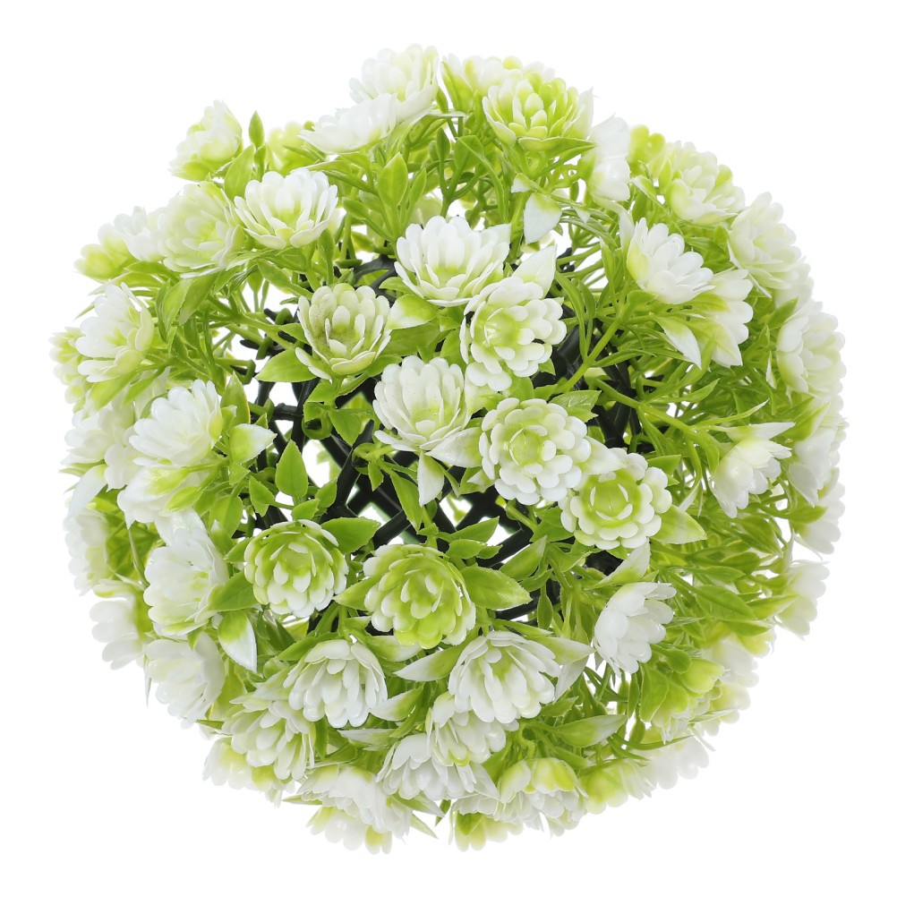Lightweight White Faux Flower Sphere for Hanging and Table Centerpieces