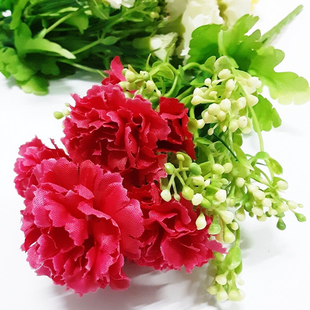 Artificial Red Roses& White Purple Yellow Red Flowers Nice Thai Floral Décor