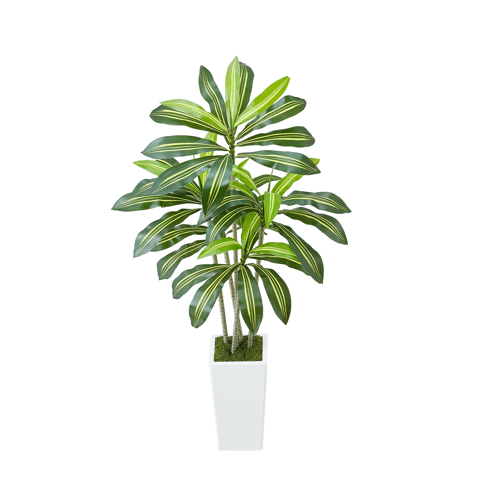 VEVOR 5ft Artificial Dracaena Tree Fake Plant with White Planter Indoor