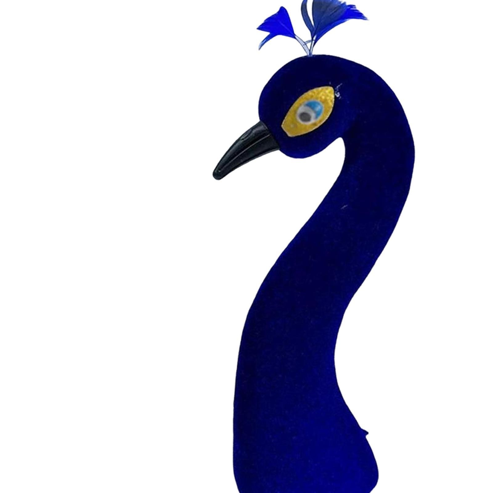 Peacock Mannequin Head Collectible Sculpture Suitable for Home Cabinet Bookshelf