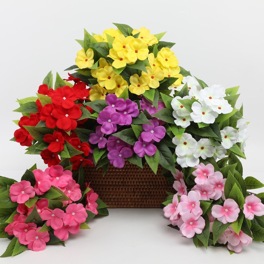 Artificial Silk Bouquet in White Pink Red Yellow Flower Red Purple 25x38cm Size