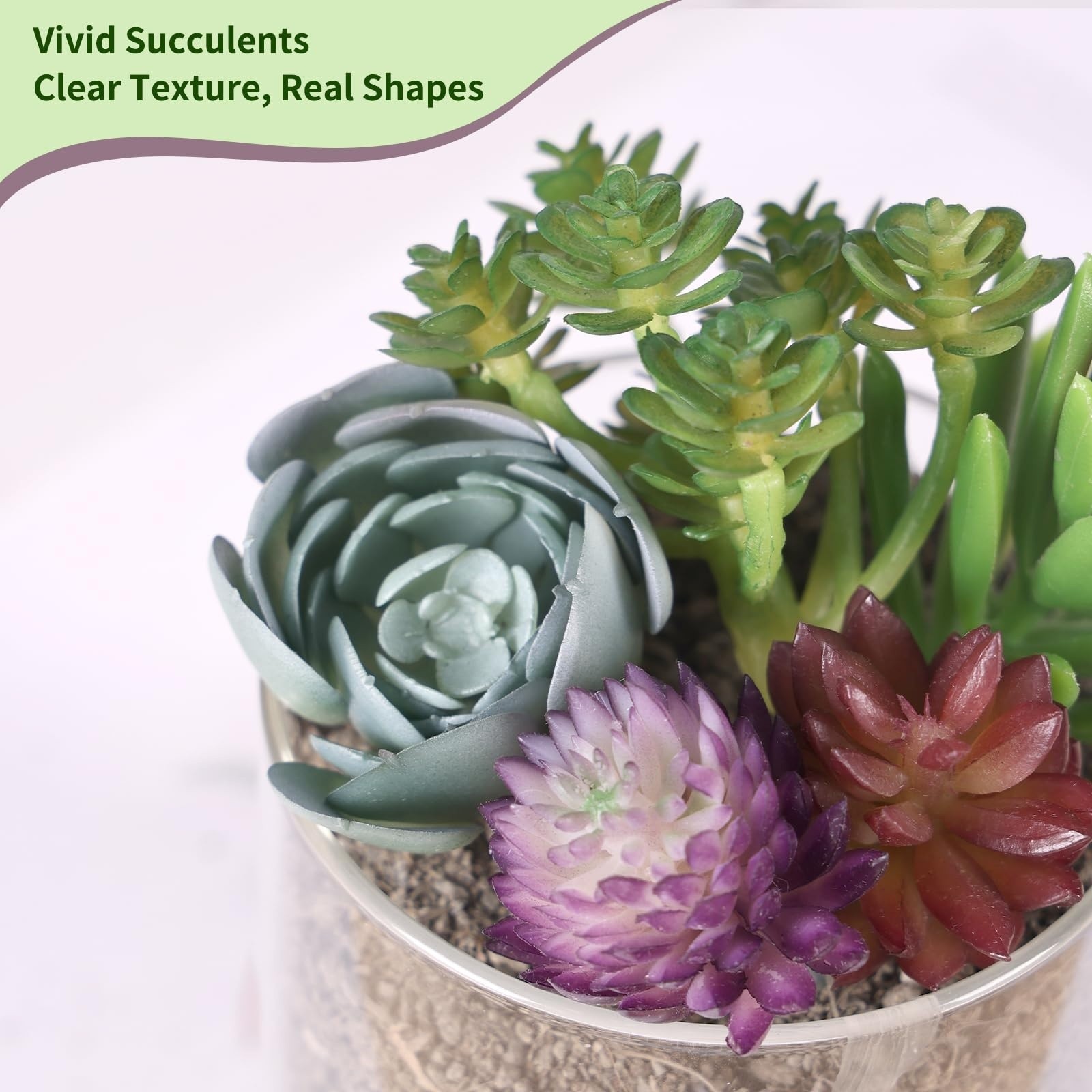 14PCS Artificial Succulent Plants Mini Faux Realistic Decor for Home Office DIY