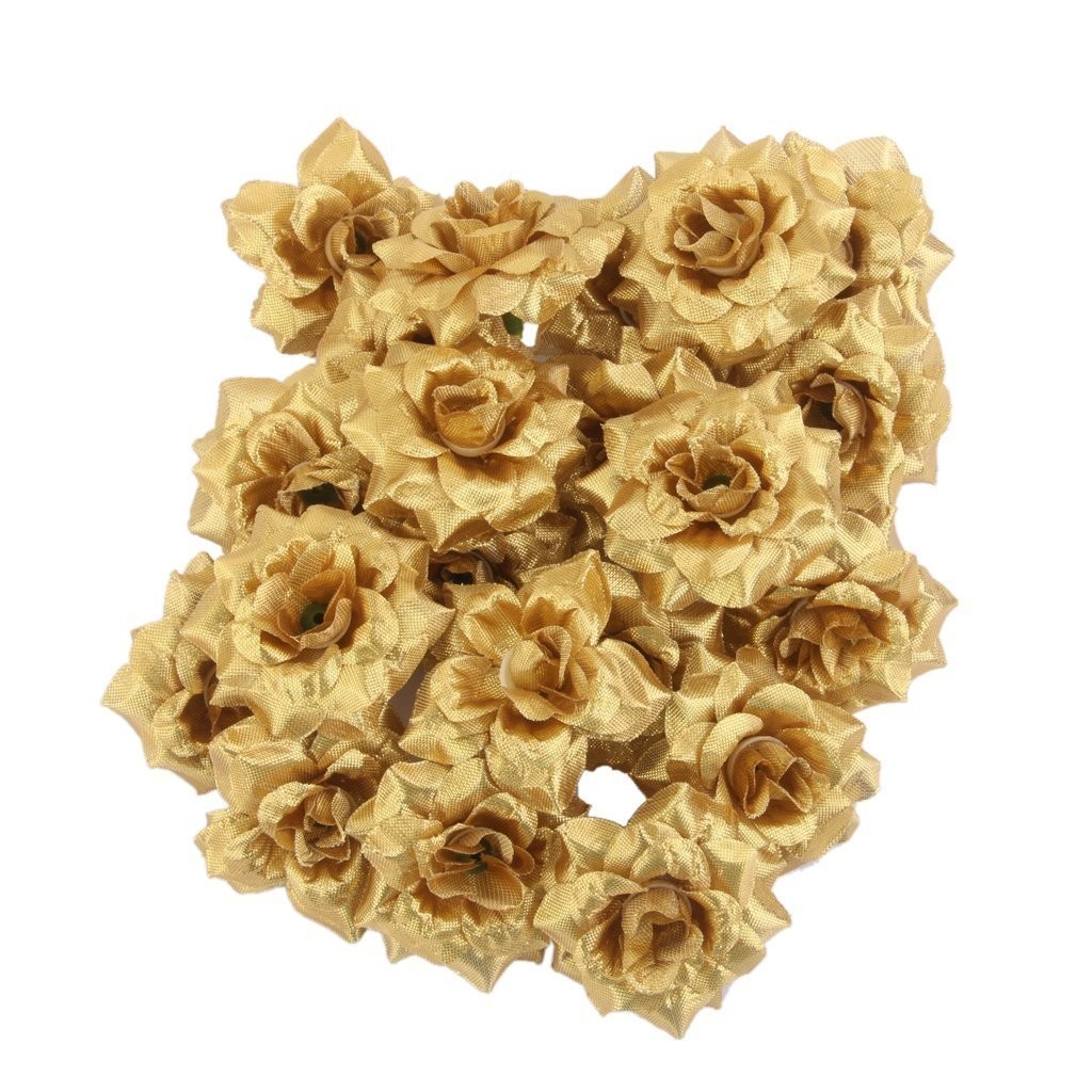 100pcs Roses Artificial Flowers, Fake Silk Roses Head, Artificial Flowers Heads