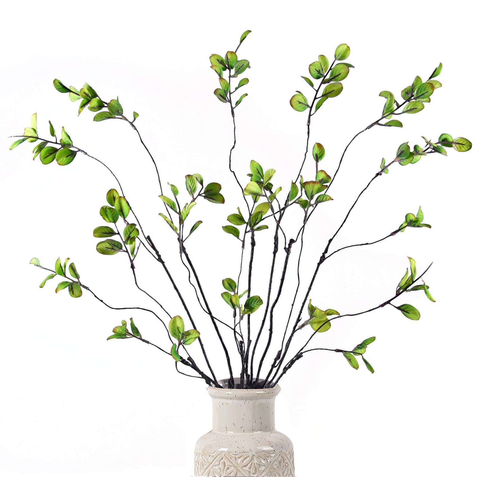 5Pcs Artificial Ficus Branches Fake Plants, 20.8 Inches Artificial Greenery S…