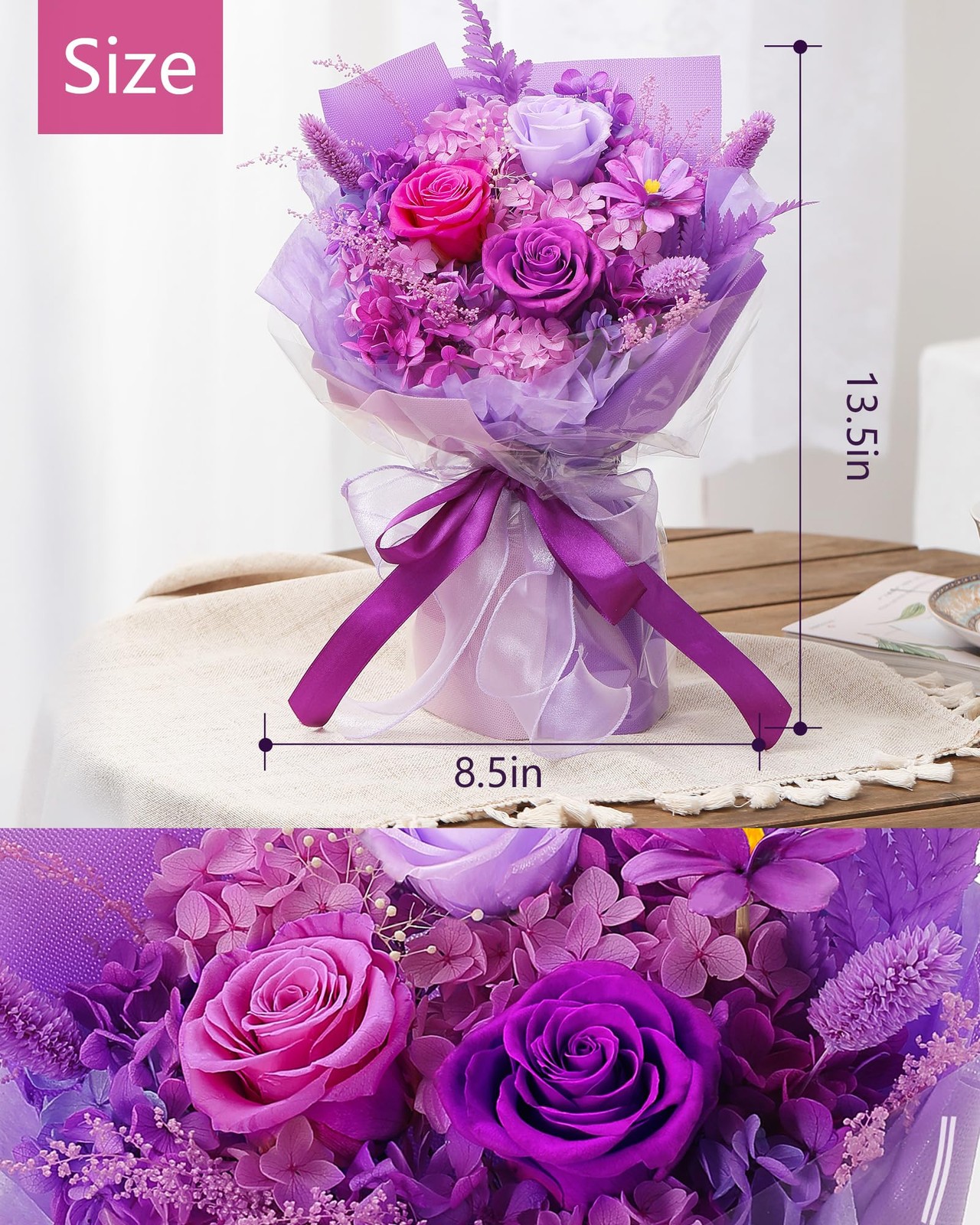 Valentines Day Flowers Gifts for Her Women,Flowers Roses Bouquet