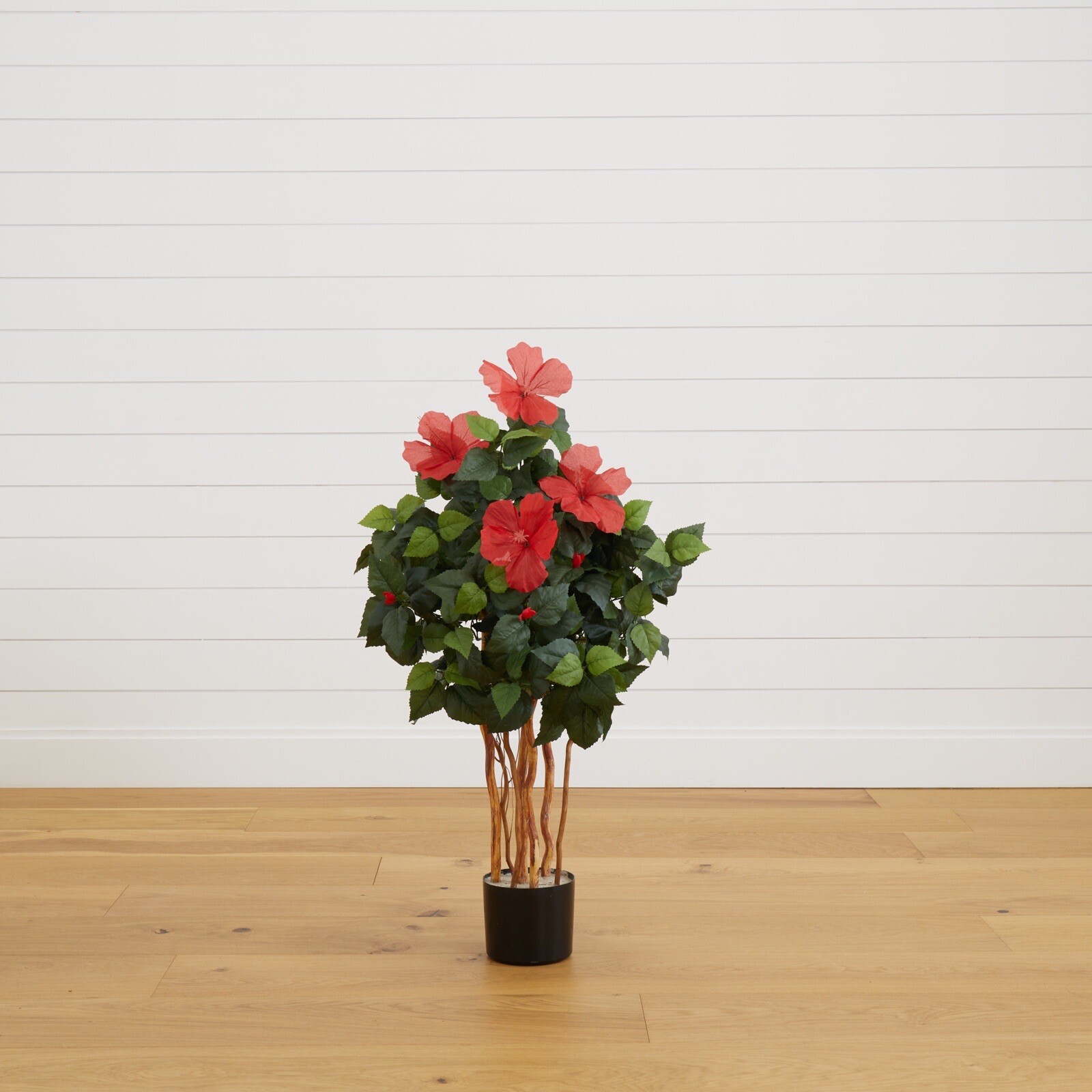 3’ Artificial Hibiscus Flowering Tree Home Decor. Retail $106