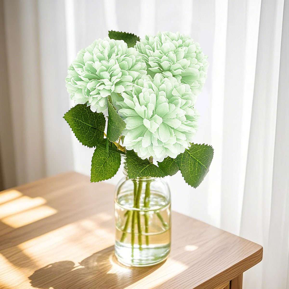 1/4pcs Artificial Chrysanthemums Ball Fake Flowers Plant Home Garden Decor