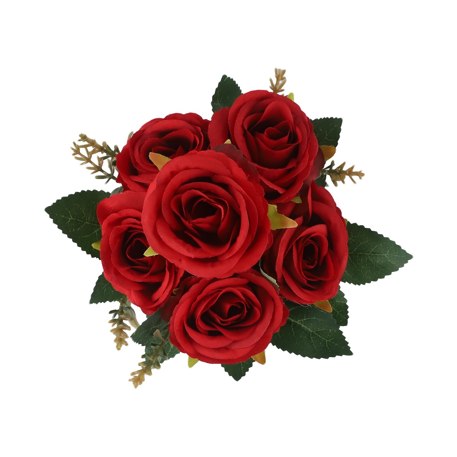 Artificial Rose Flower Small Tree Pot Fake Plants Potted Decoration Garden Decor