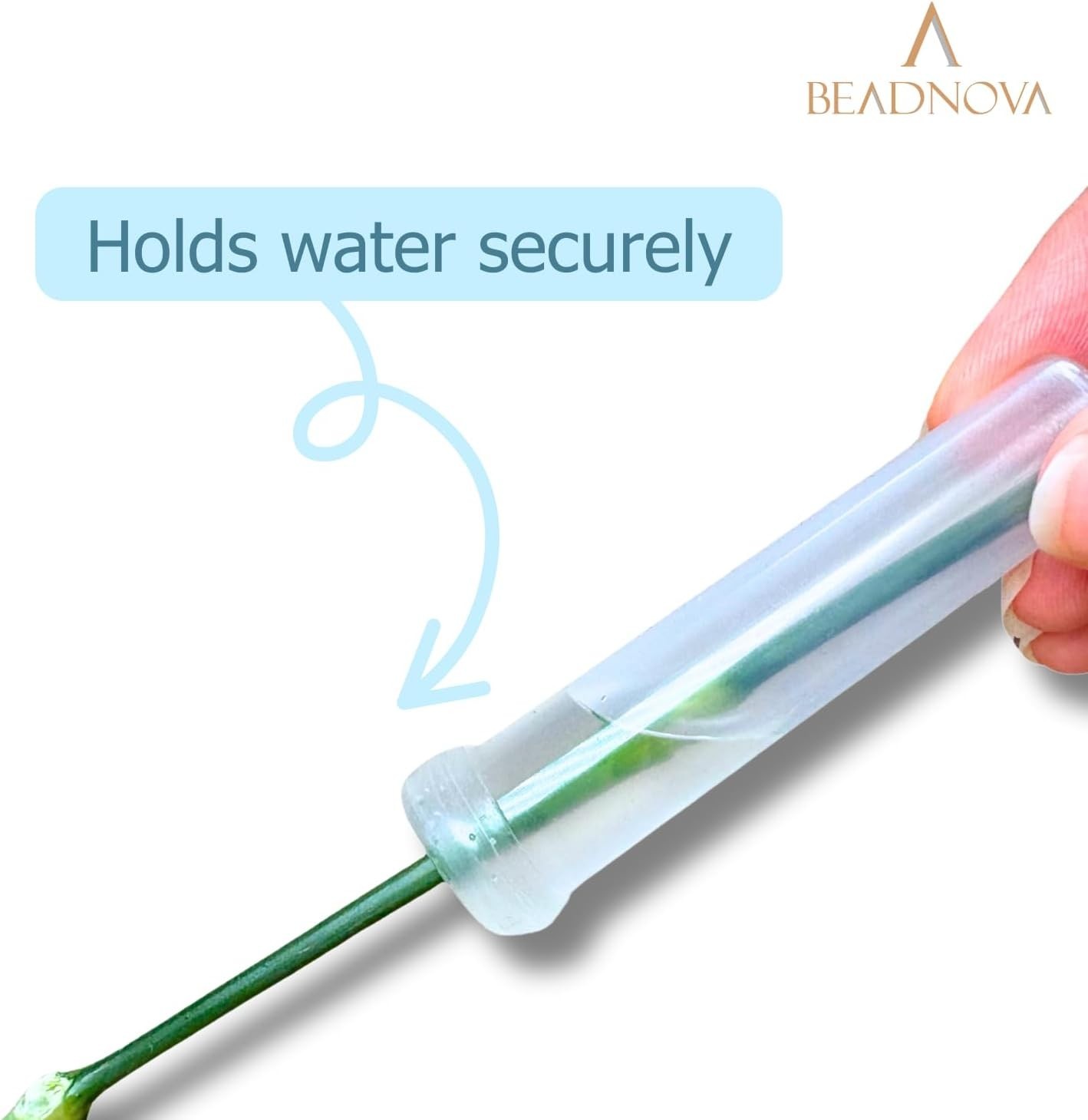BEADNOVA Floral Water Tubes 2.8 Inch Plastic Water Tubes for Floral Flower Vials