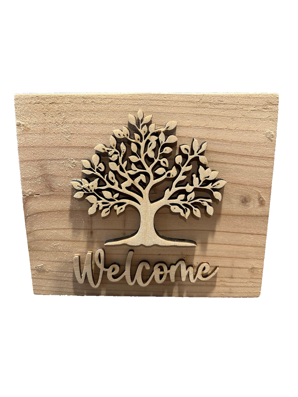 Welcome Cedar Wood Planter Box W/ Liner 6.5″ x 5.5″