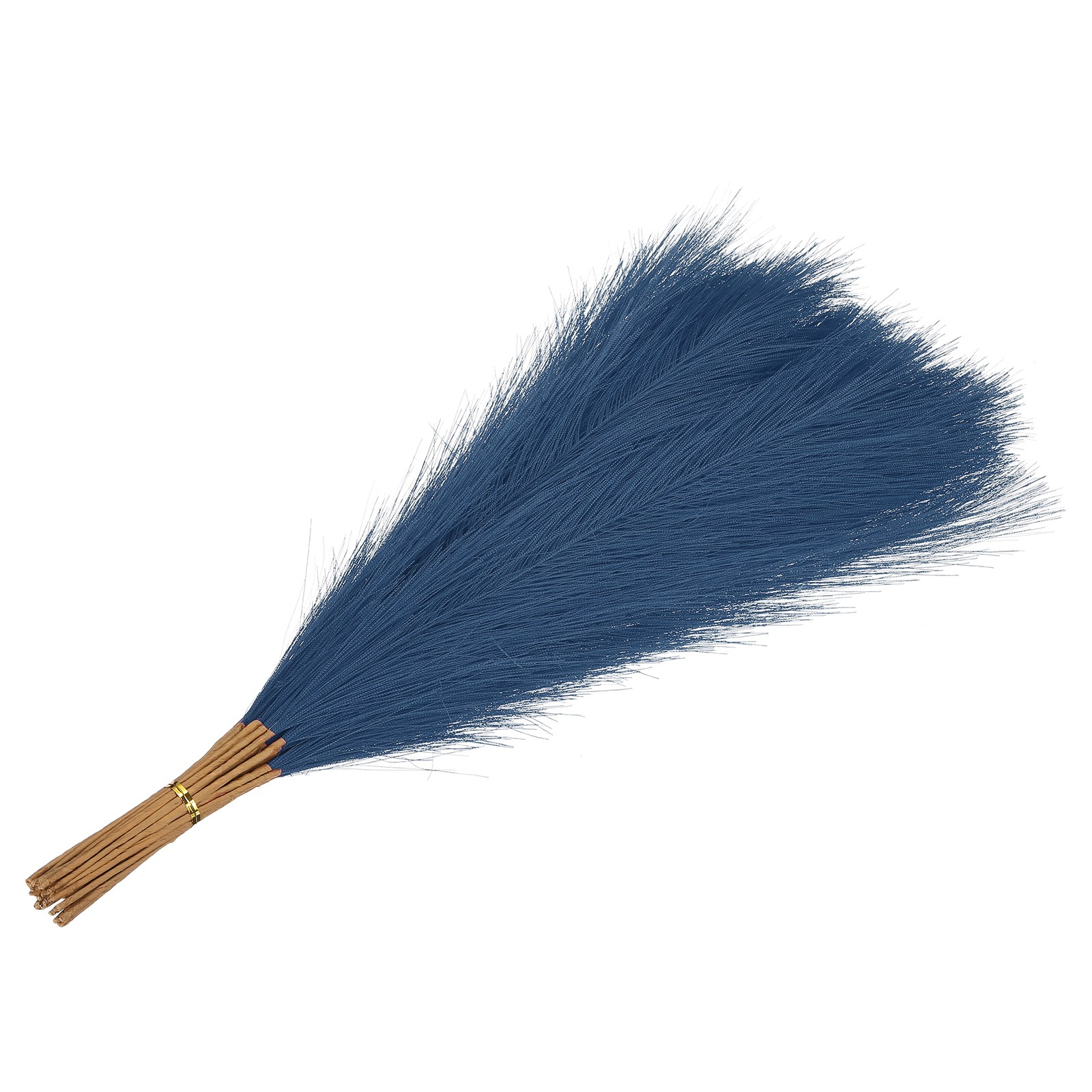 17.7in Pampas Grass Decor 30pcs Artificial Grass Bulk Fluffy Faux Dried Blue