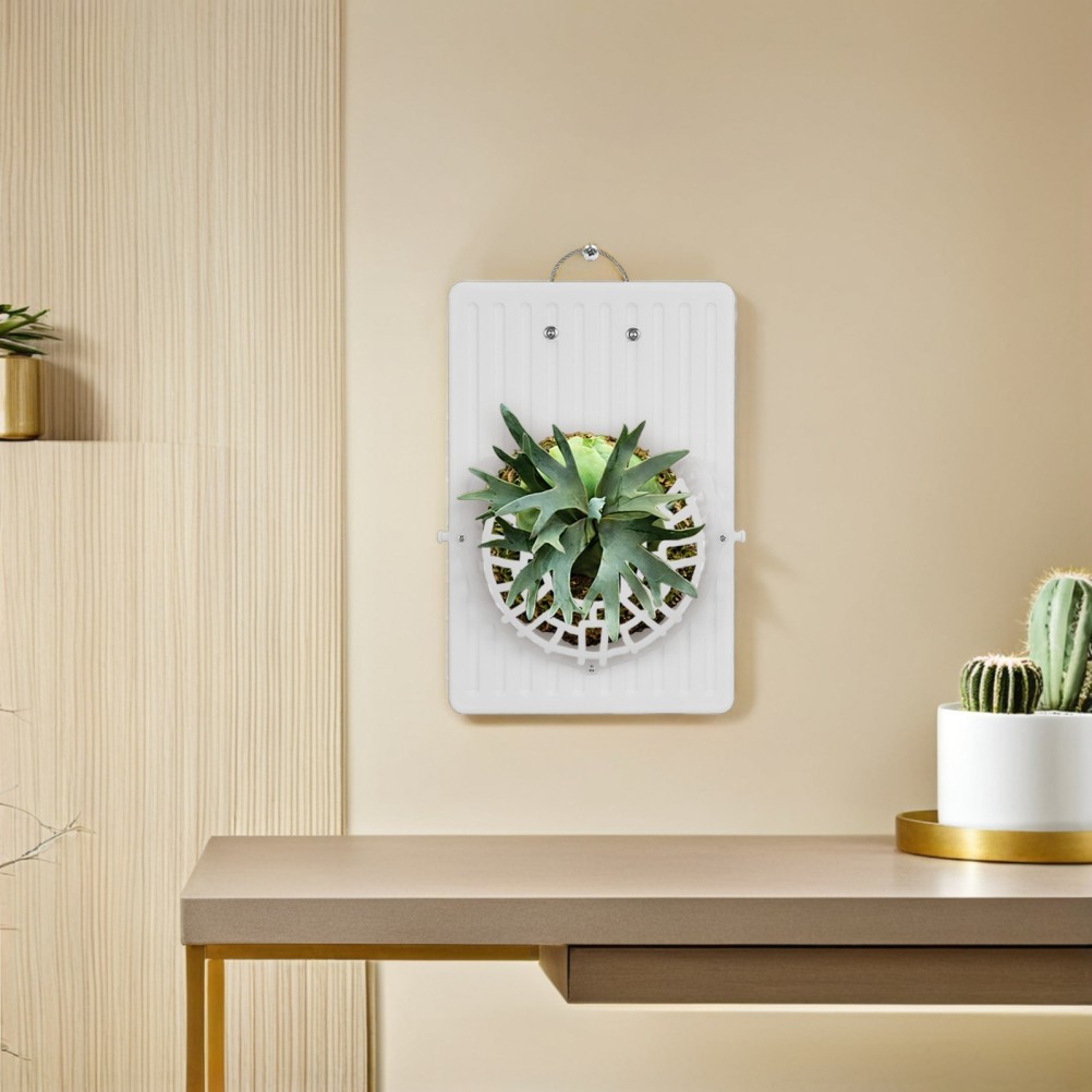 3 Set of 1 White Plastic Plant Mounting Board Fern Mount Vertical Wall Planters