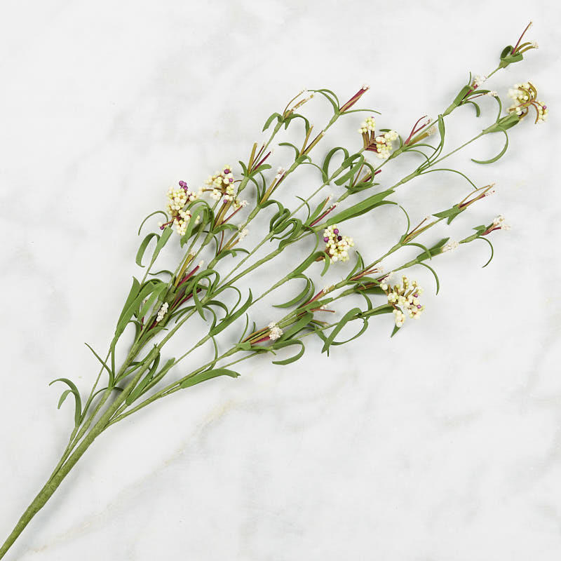 Group of Artificial Mint Green Wildflower Sprays for Indoor Decor – 4 Spray