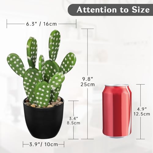 Artificial Cactus Plants 9.8 inch Small Faux Cactus Plants Indoor Fake SUP_168