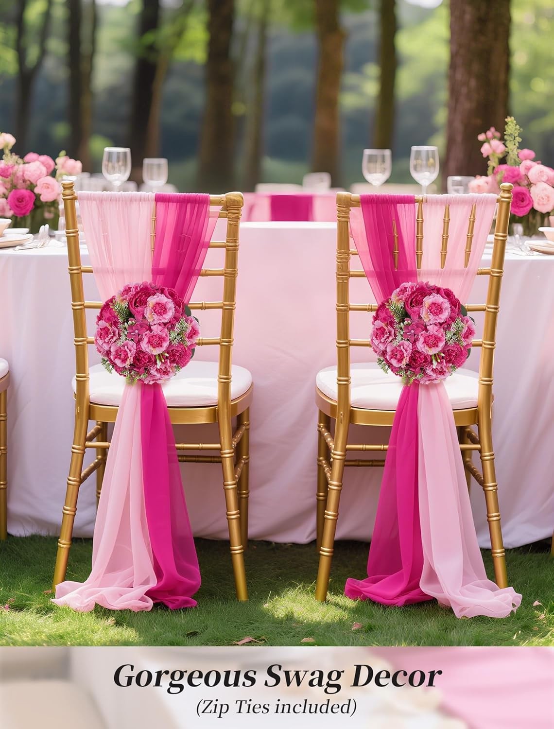 Faux Peony Flowers centerpieces: 10pc 9.5 Inch Hot Pink Floral Ball Arrangement