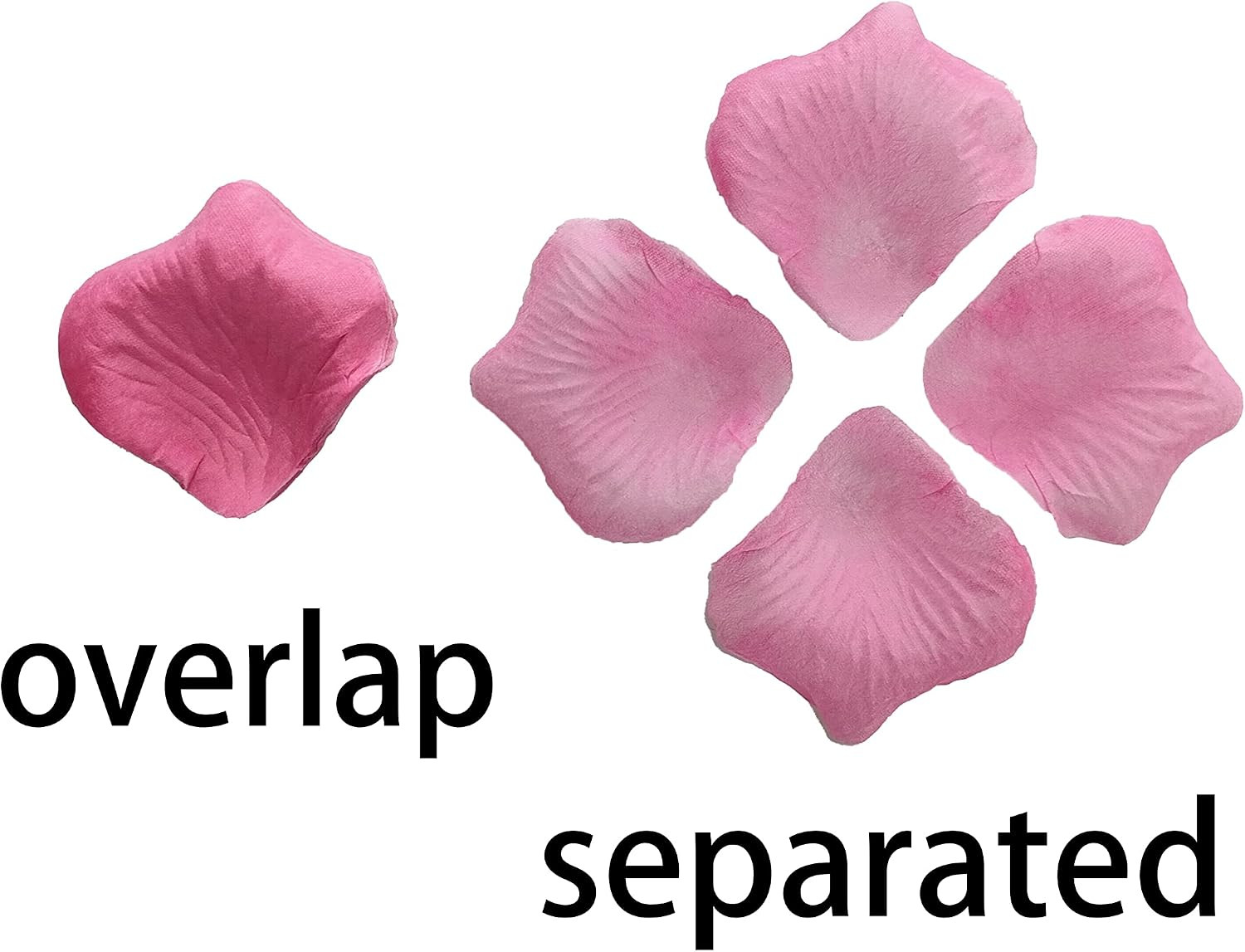 ATFL 0.9 Pound Pink Rose Petals, 5000 Pcs for Romantic Night Set, Fake Flower Pe
