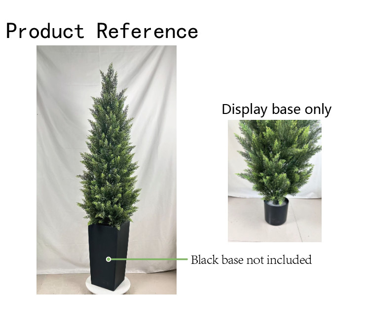 2 Pack 5Ft Faux Cypress Tree Realistic Fake Green Pine Home Garden Decor