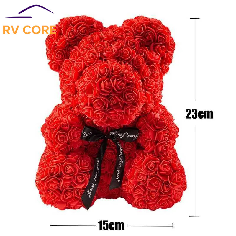 10″ Rose Teddy Bear with LED Light Gift Box Valentine’s Day Gift for Women