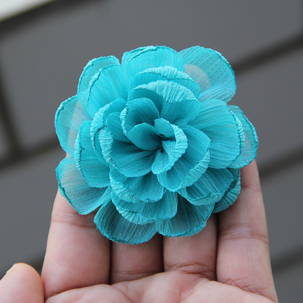 6cm Rose Camellia Chiffon Fabric Flower For Wedding Invitation Artificial Flower