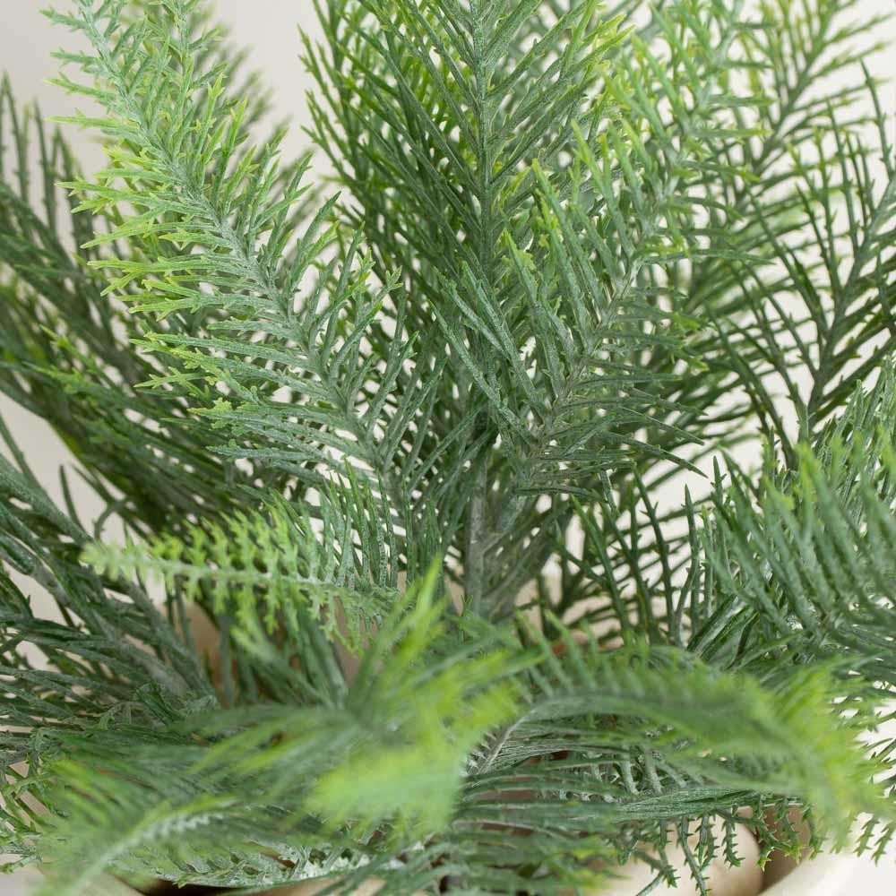 Small Artificial Green Vinyl Indoor / Outdoor 13″ Fern Bush