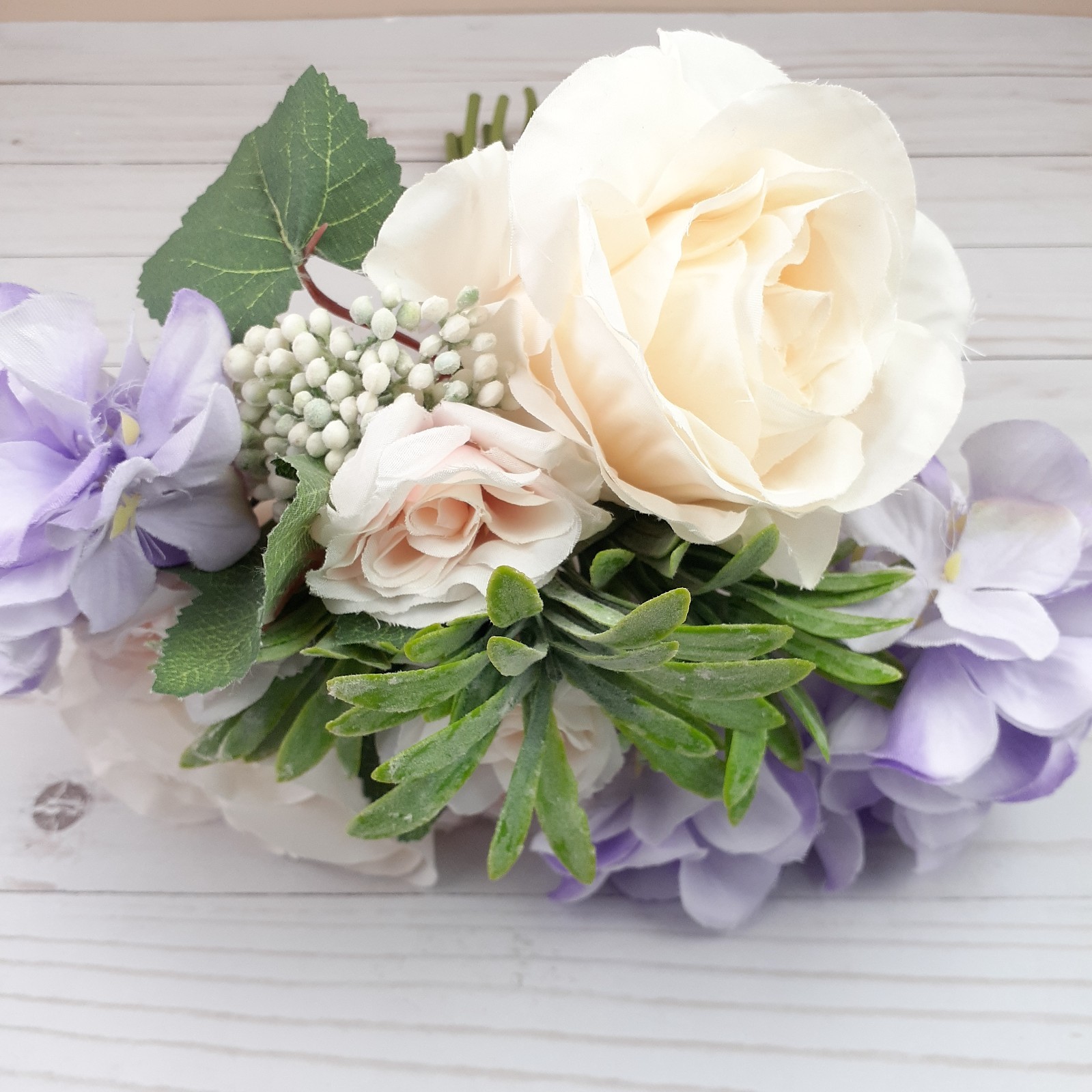 Flower Bouquet Spring Floral Decor Wedding Romantic Purple F12