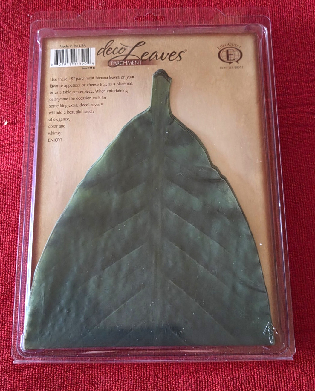 10 Parchment Banana Leaves 19″ Long Centerpiece, On Cheese Trays, Luau NEW