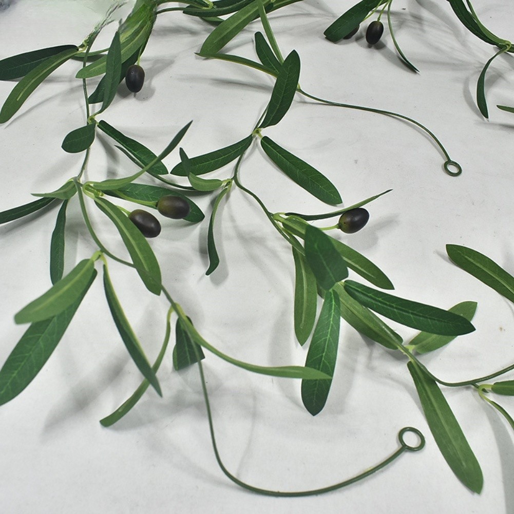 Artificial Olive Branch Garland 180cm with Berries for Room Decoration
