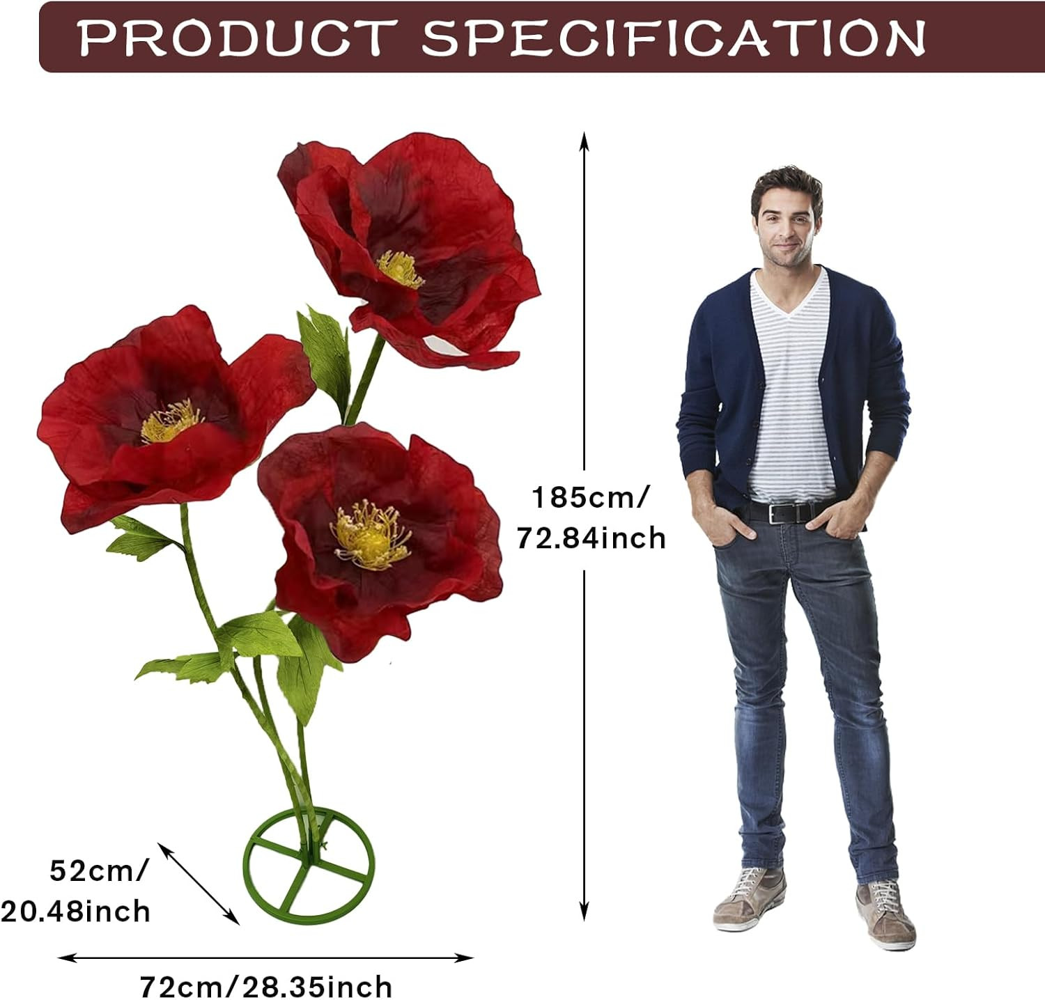 Giant 3D Artificial Flower Set – Waterproof Decor for Home, Garden & Events