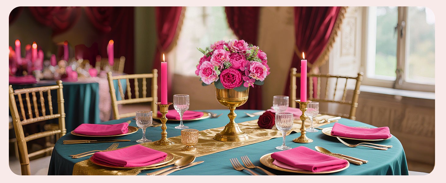 Faux Peony Flowers centerpieces: 10pc 9.5 Inch Hot Pink Floral Ball Arrangement