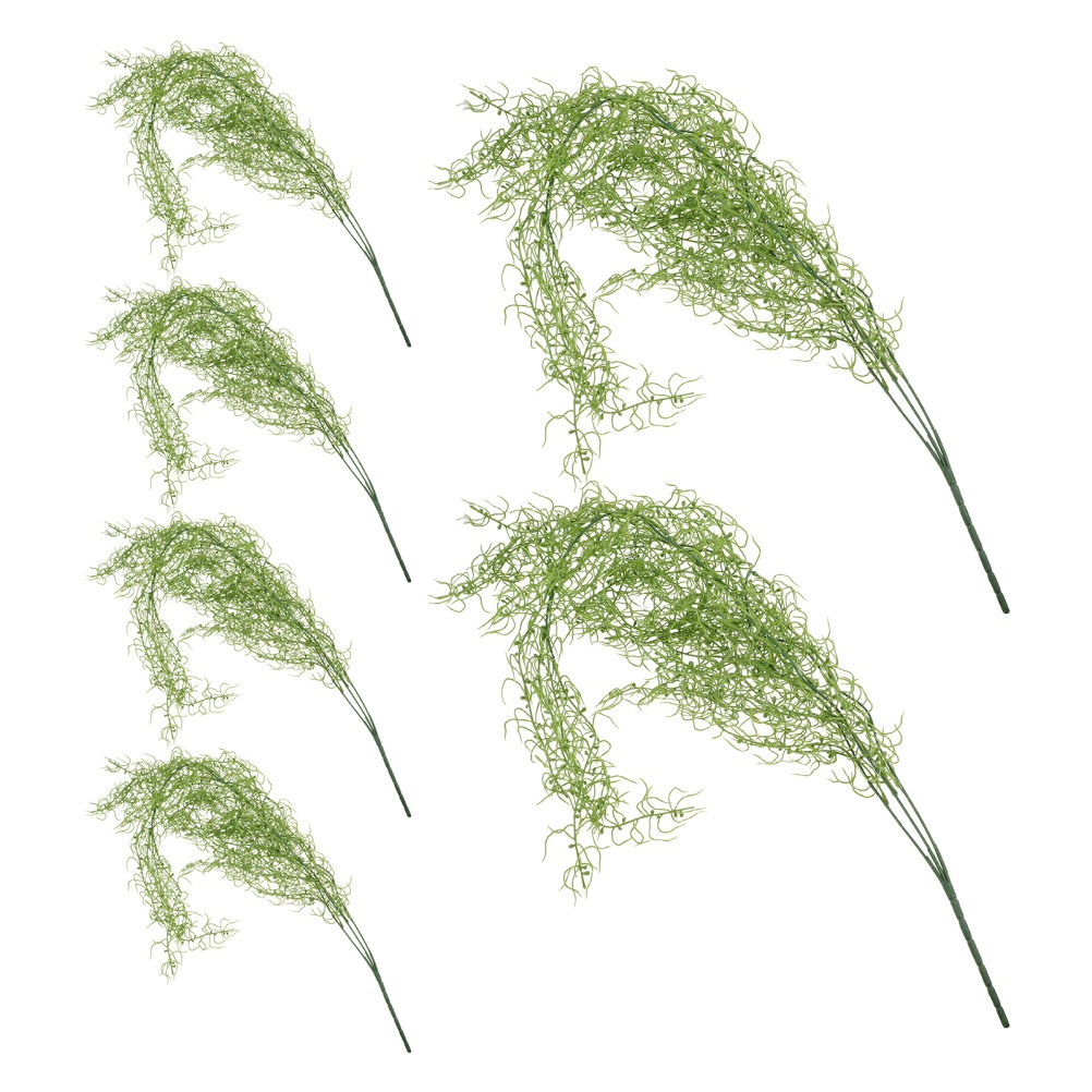 Artificial Green Moss Vine Hanging Plant Plastic Faux Moss for Patio Porch Decor