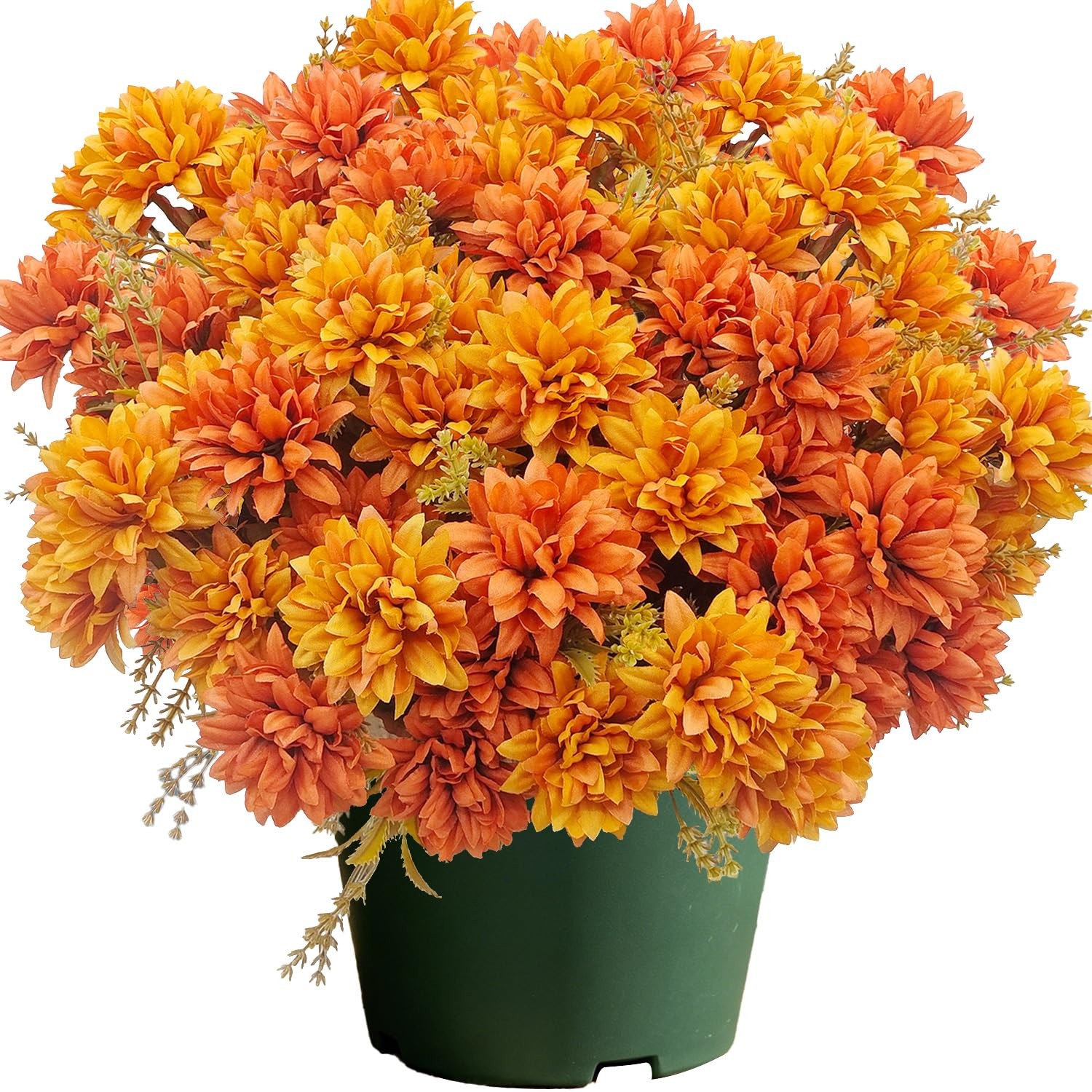 8 Bundles Fake Mums Artificial Fall Flowers Silk Chrysanthemums