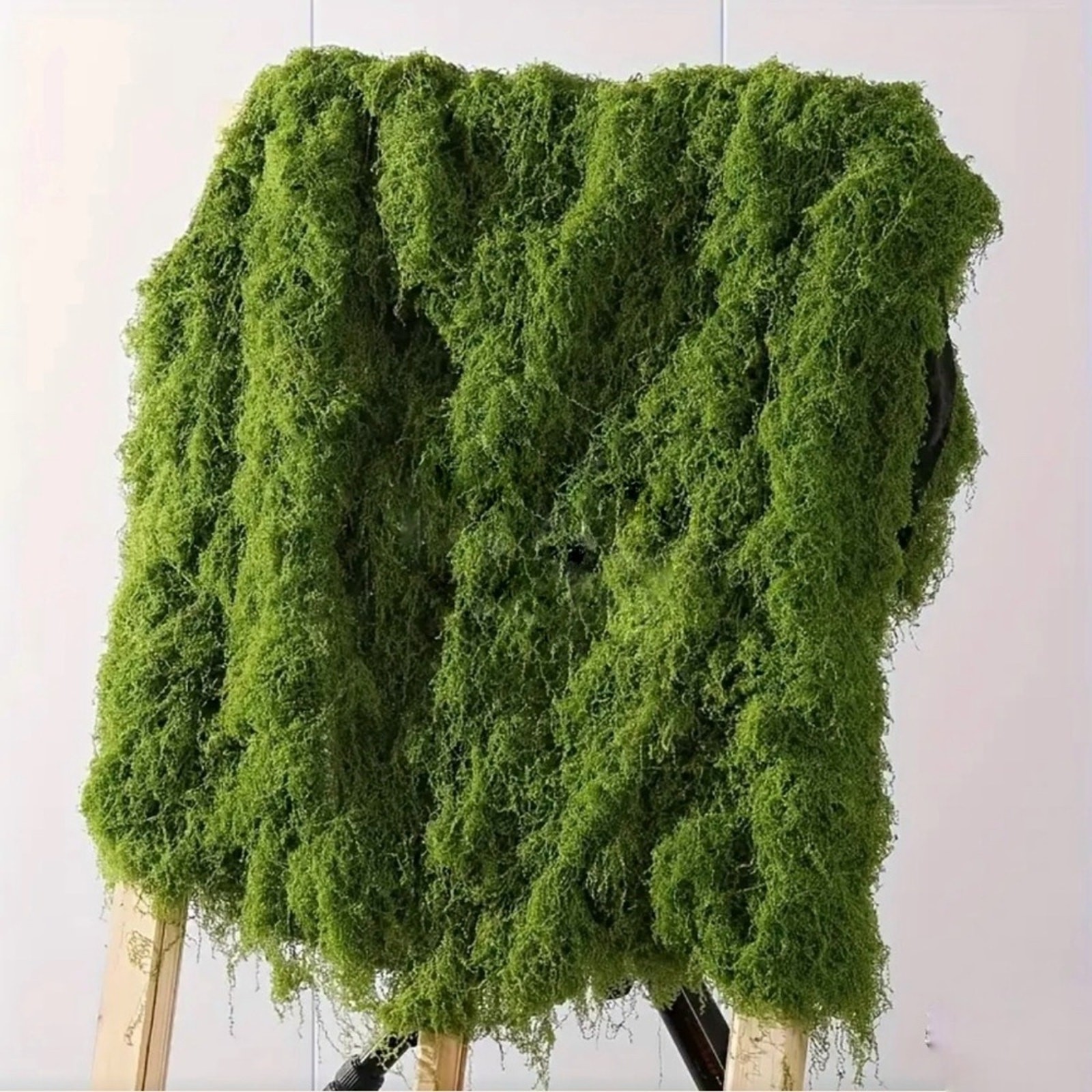 NEW ANTHROPOLOGIE TERRAIN Green Faux Moss Floral Plant Sheet Mat Rug DIY Decor