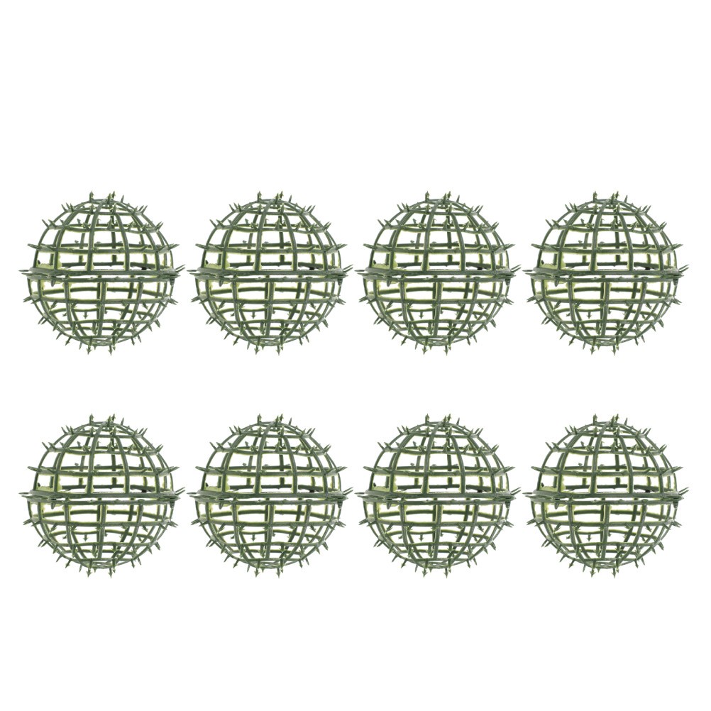 8Pcs Reusable Green Plastic Flower Display Rack Topiary Ball Frame for DIY Decor