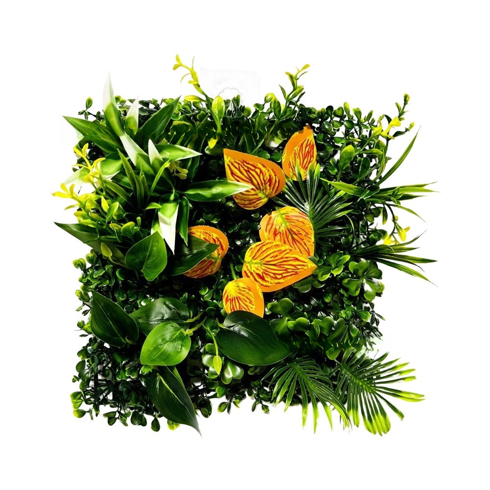 DIY Faux Wall Panel 25x25cm Flexible Trimmed Leaves for Custom Layouts