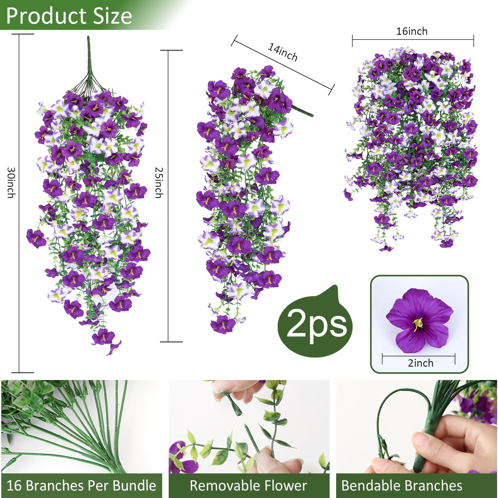 Vibrant Silk Artificial Flowers for Outdoors with Realistic UV Resistant Fake…