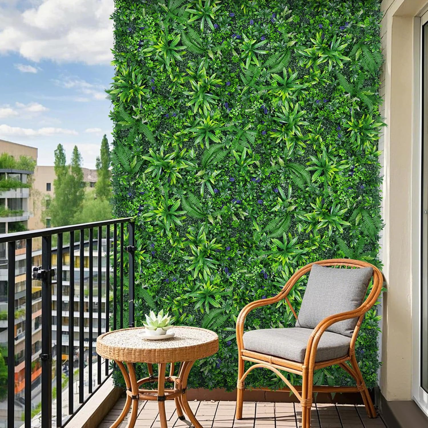 Artificial Boxwood Roll Panels, Grass Wall Panels 40″X120″(33.33 SQFT), Privacy